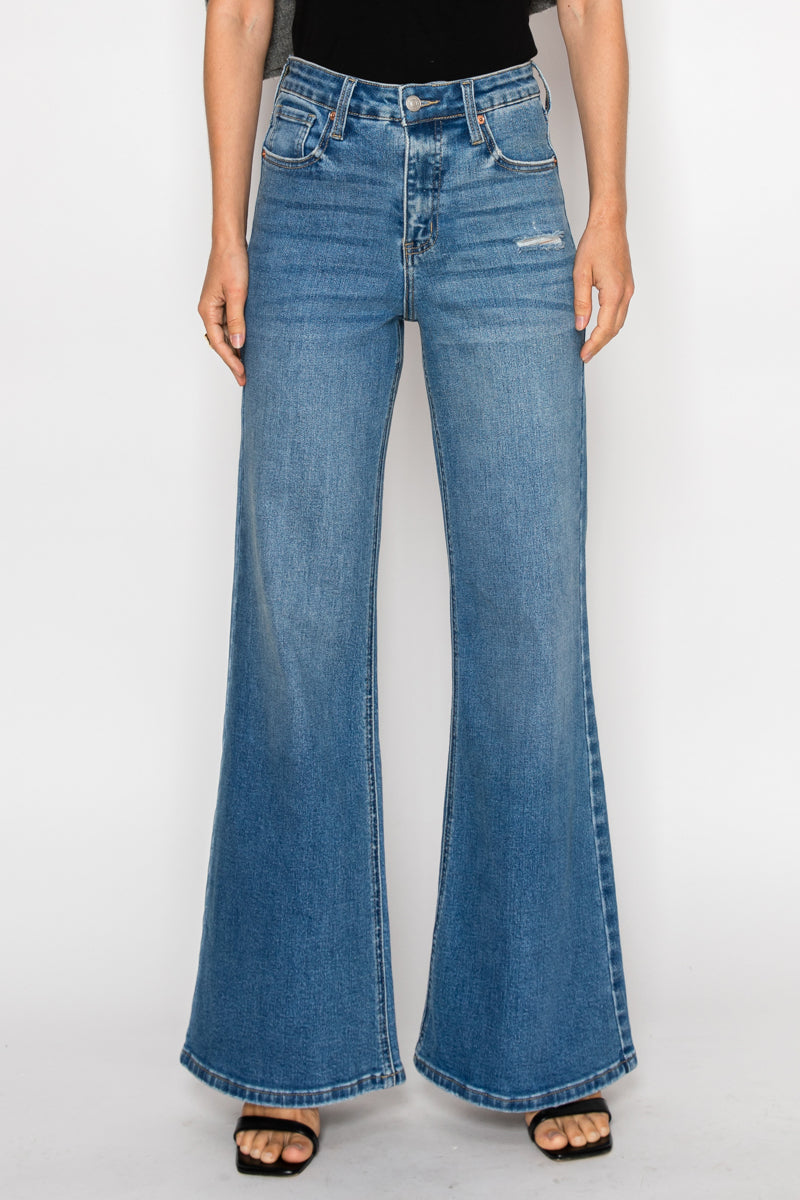 The Reese Jean - Relaxed High Rise Palazzo with Tummy Control by Artemis Vintage