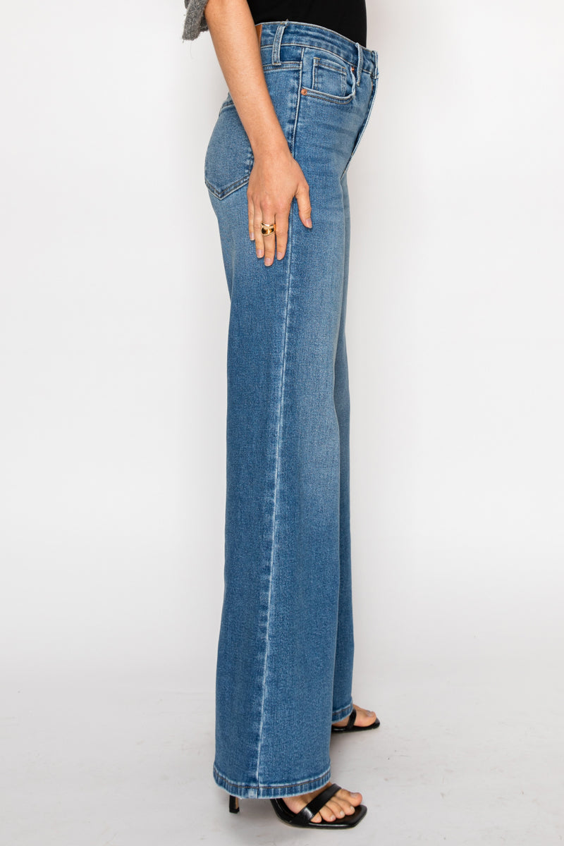 The Reese Jean - Relaxed High Rise Palazzo with Tummy Control by Artemis Vintage