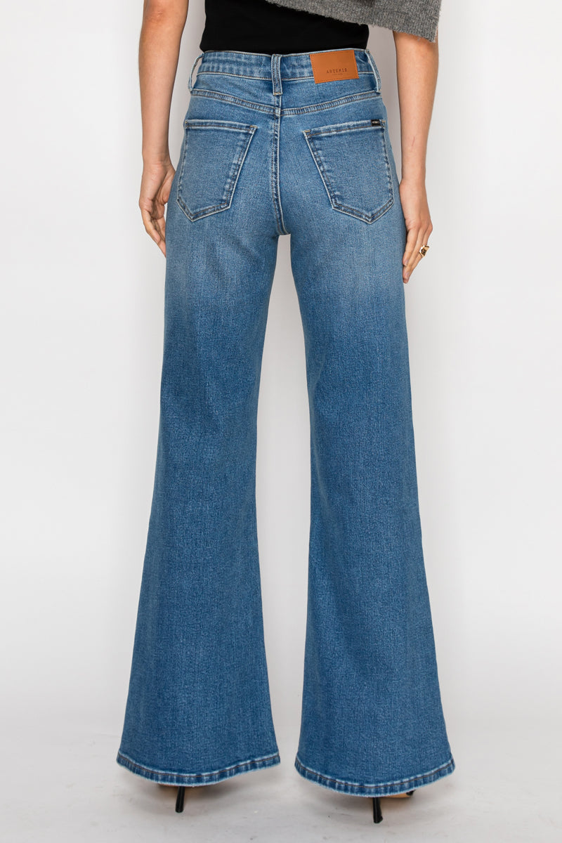 The Reese Jean - Relaxed High Rise Palazzo with Tummy Control by Artemis Vintage