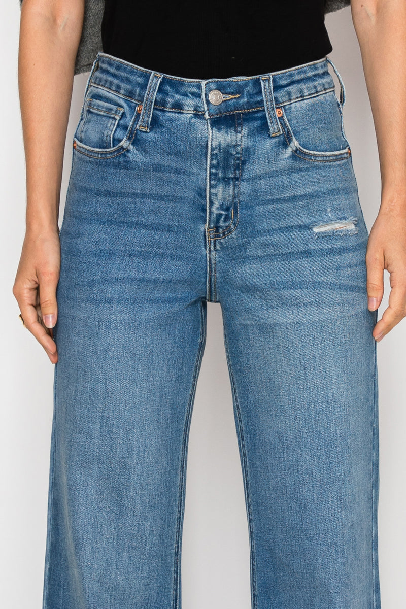 The Reese Jean - Relaxed High Rise Palazzo with Tummy Control by Artemis Vintage