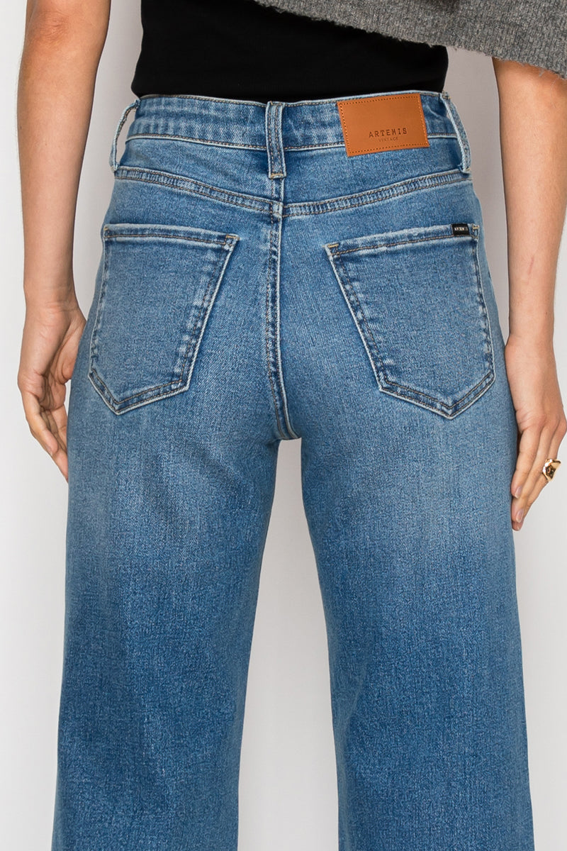 The Reese Jean - Relaxed High Rise Palazzo with Tummy Control by Artemis Vintage