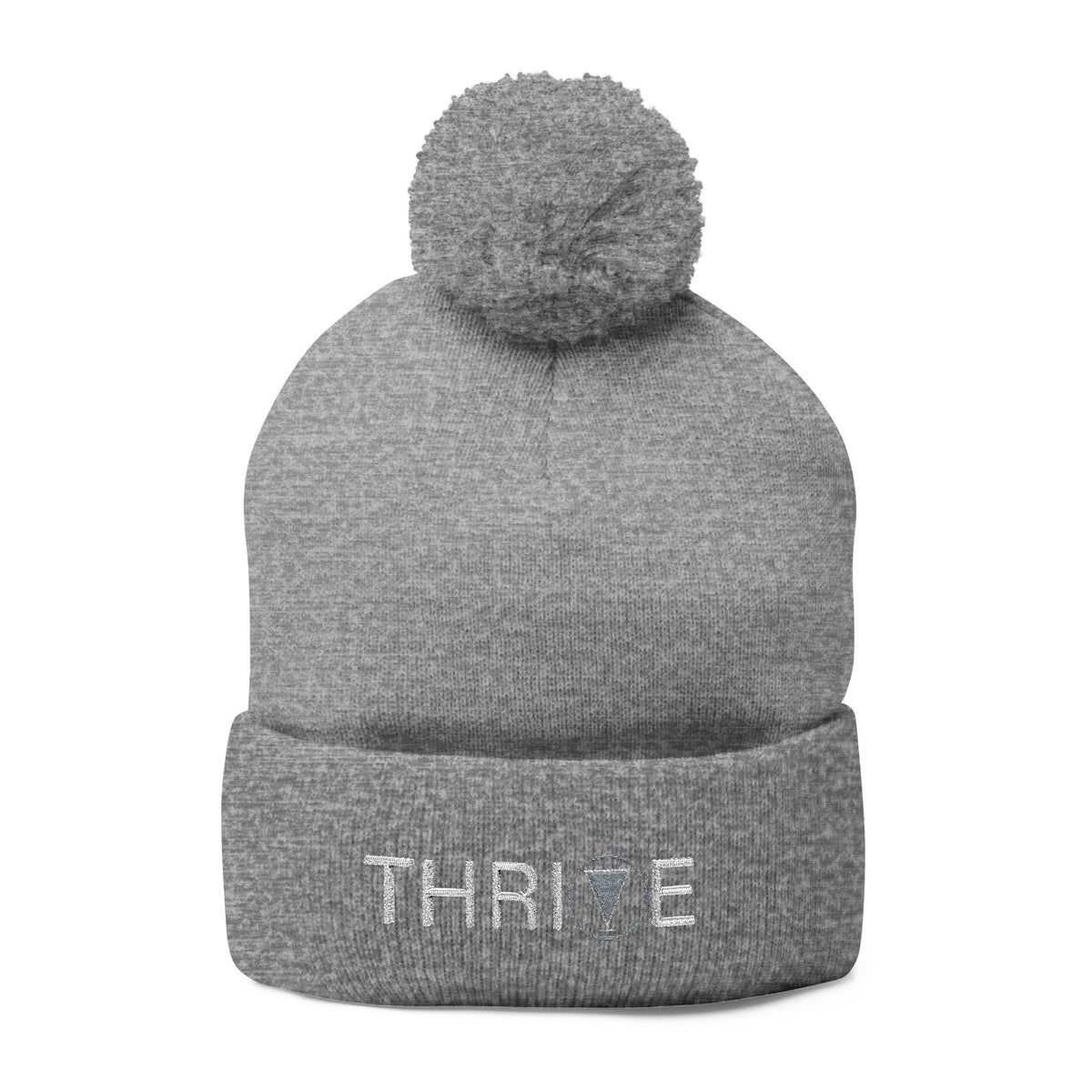 *Thrive Embroidered Pom-Pom Knit Cap in multiple colors