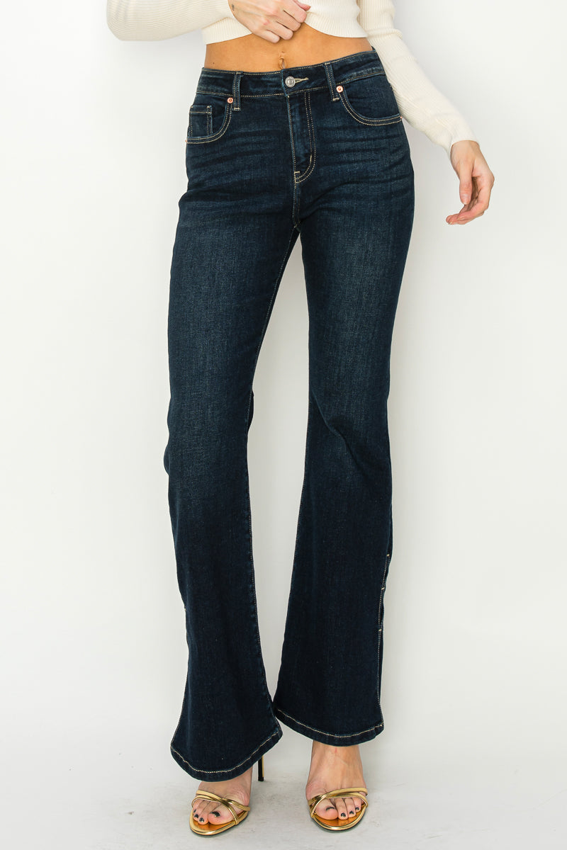 The Noa Jean - High Rise Flare with Side Slits by Artemis Vintage