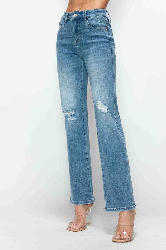 The Christy Jean - Distressed High Rise Straight by bytos