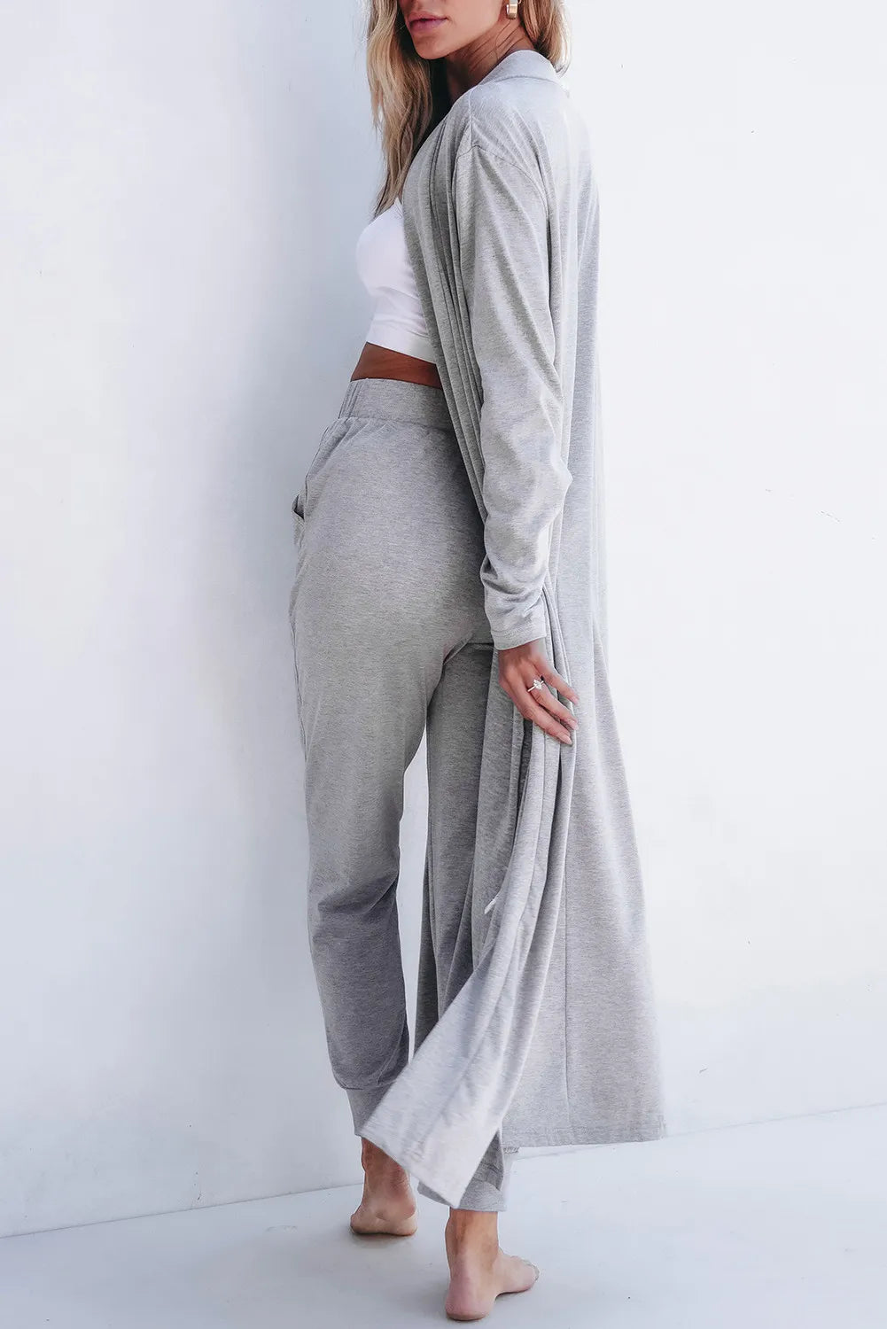 Mara Long Cardigan and Pants Lounge Set in multiple colors