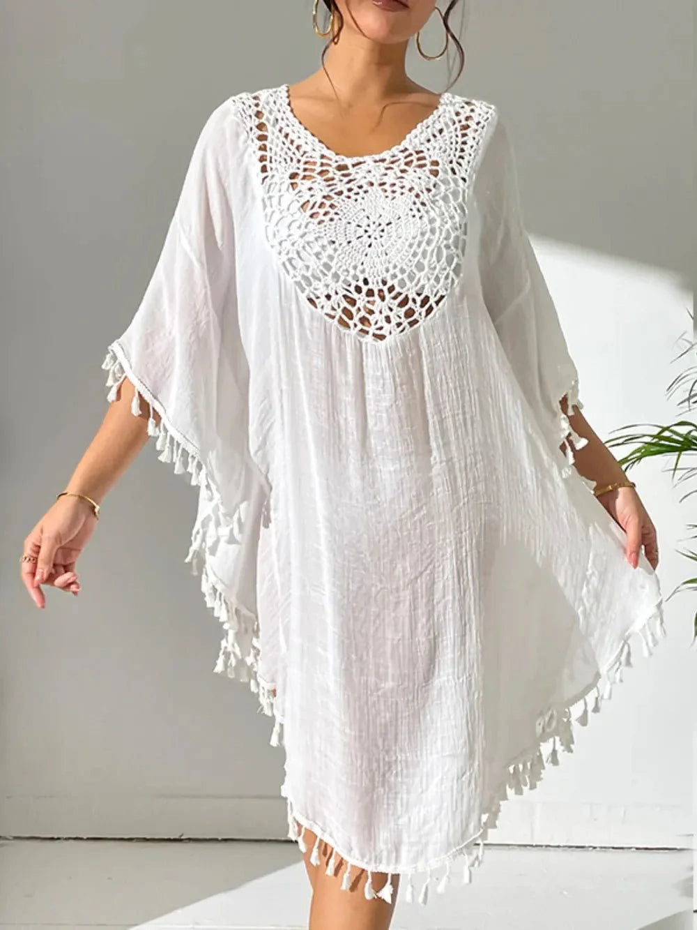 Tassel Cutout Cover-Up in multiple colors