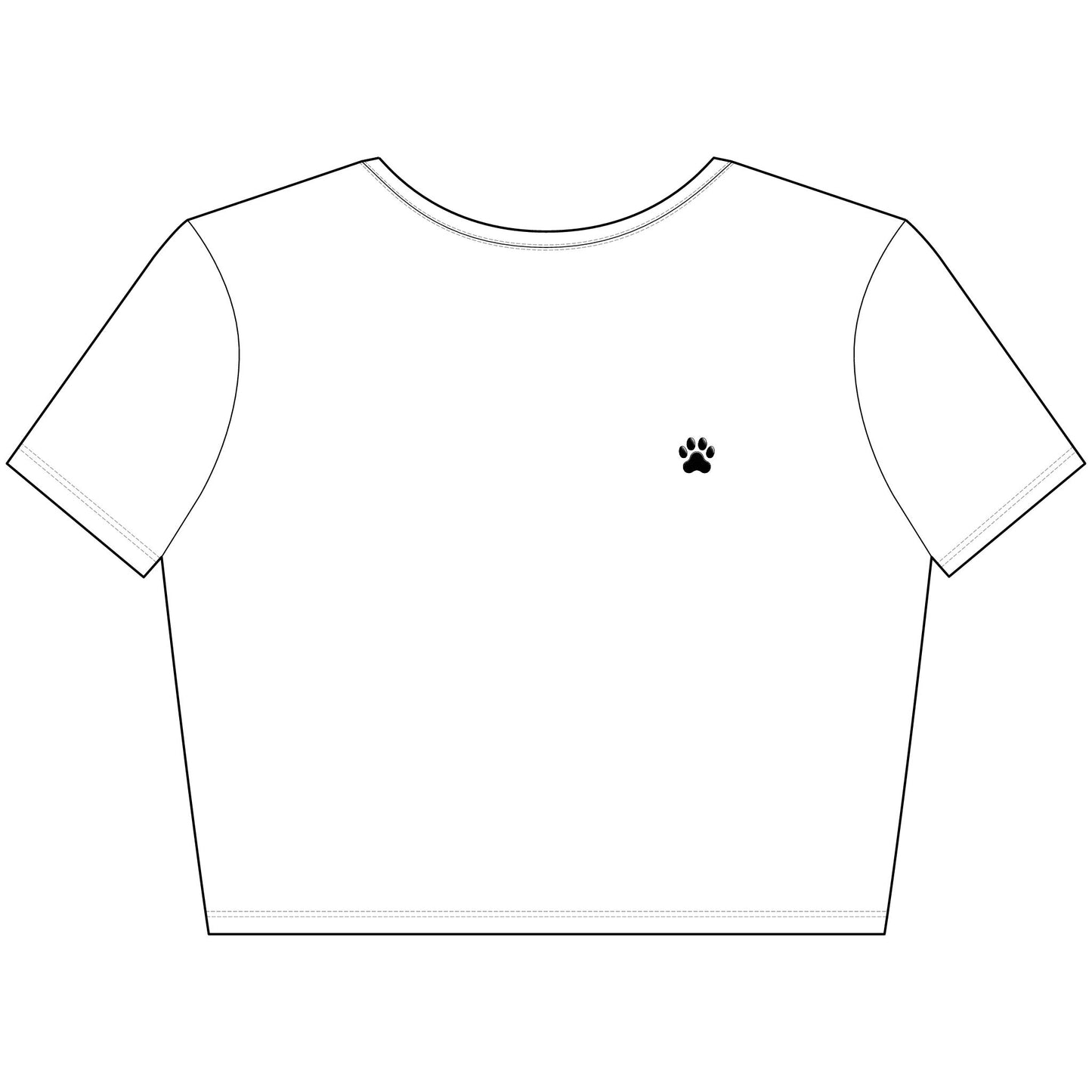 Dogs Before Dudes Crop Tee - black font in multiple colors