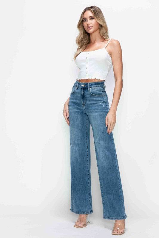 The Nadia Jean - High Rise Wide Leg Jeans by bytos