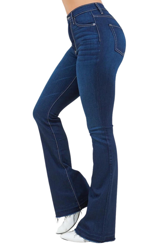 The Esther Jean - High Rise Boot Cut by Judy Blue in Dark Denim