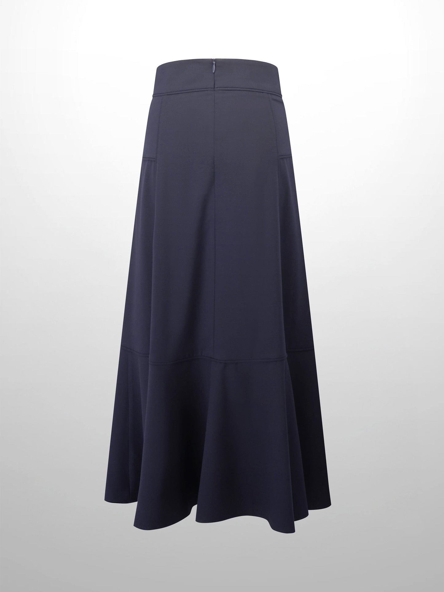 Bottom Flare Skirt-Navy-1