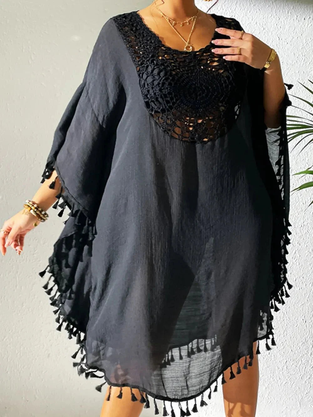 Tassel Cutout Cover-Up in multiple colors