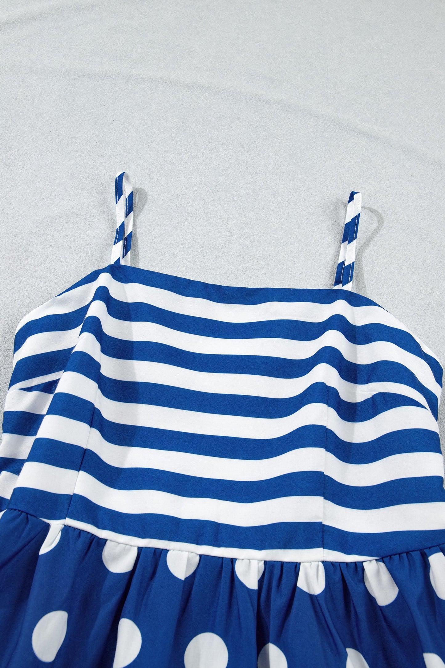 Striped Polka Dot Maxi Dress