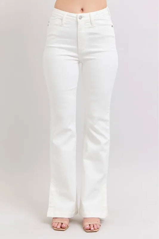 Judy Blue Full Size High Waist Side Slit Slim Bootcut Jeans Plus Size-1