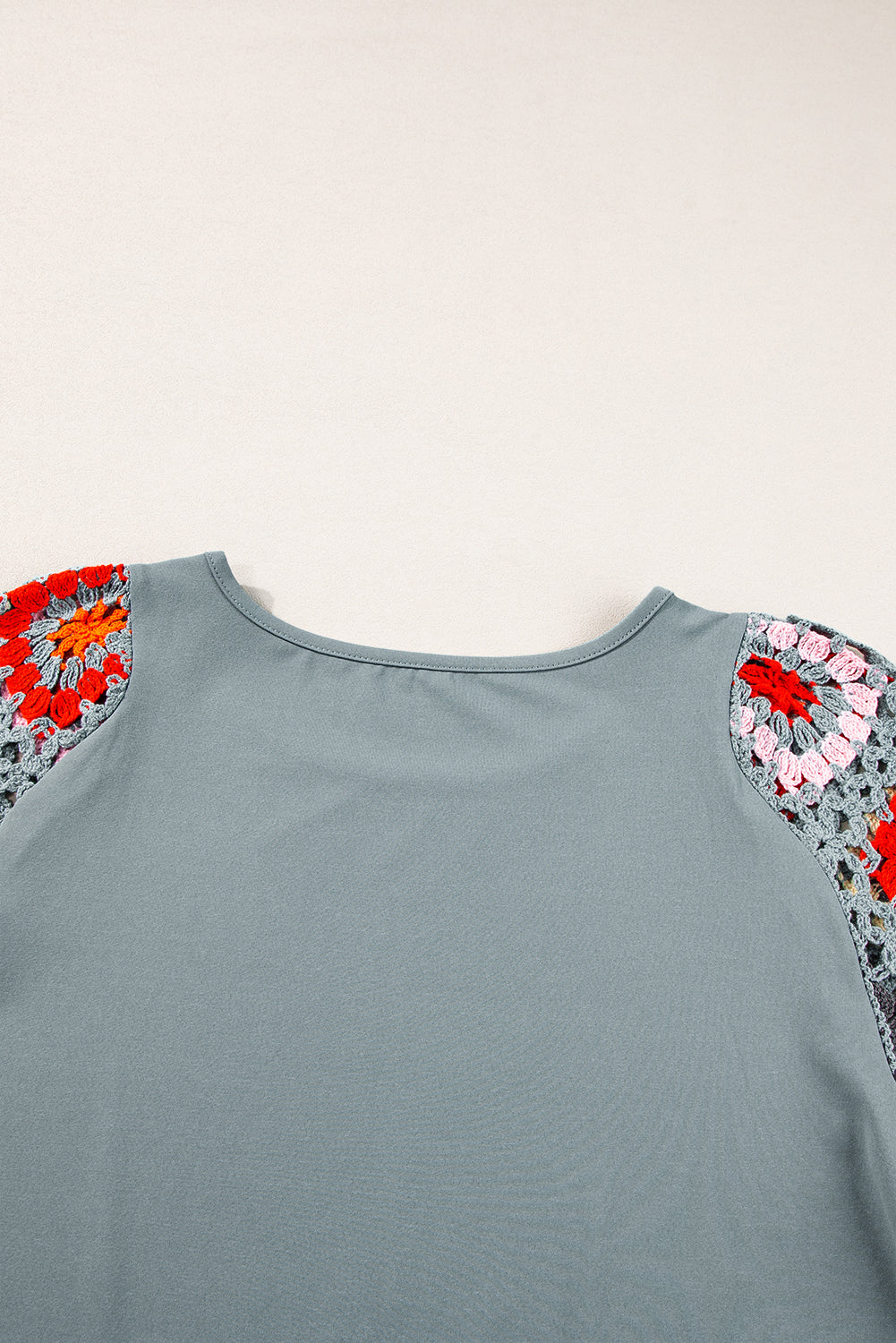 Crochet Short Sleeve Blouse
