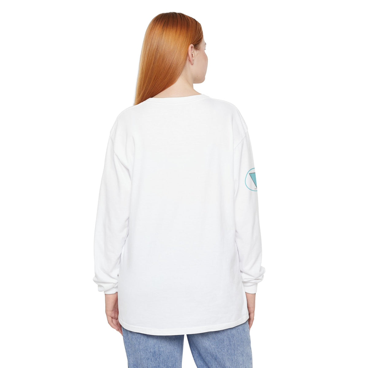 Thrive White Long Sleeve Logo Tee