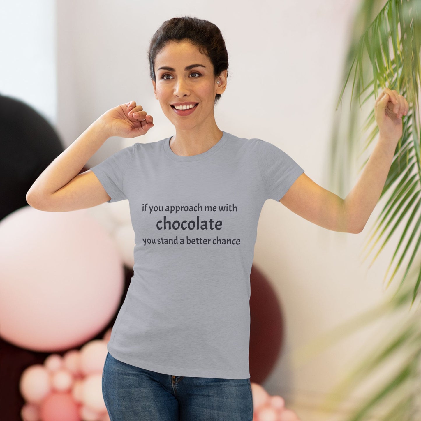 Approach with Chocolate NL Tee- black font in multiple colors