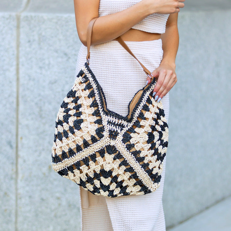 Dahlia Woven Straw Bag in multiple colors