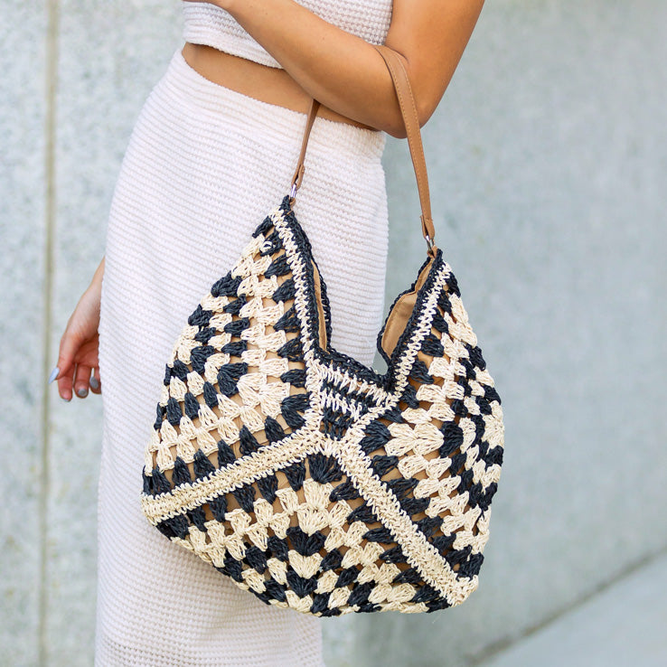 Dahlia Woven Straw Bag in multiple colors