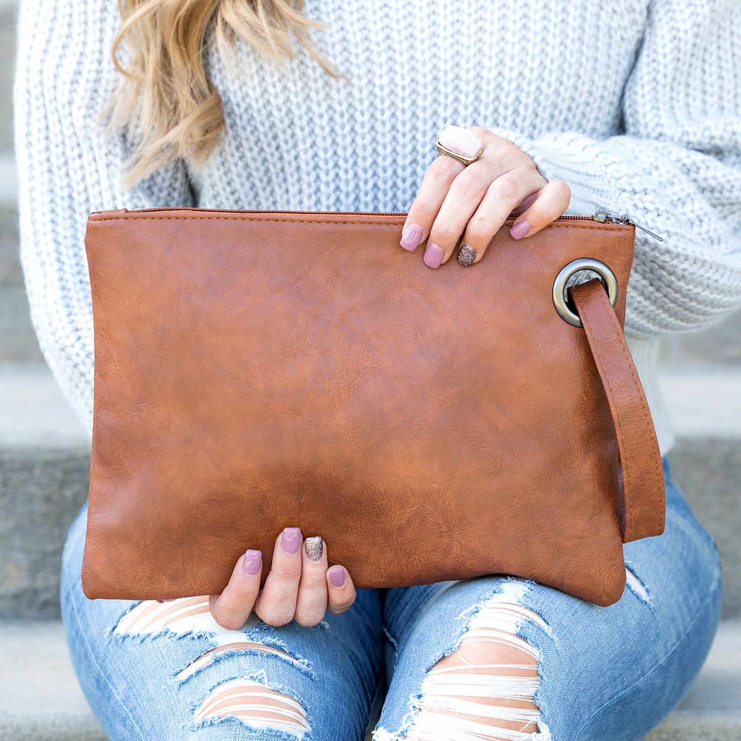Over-sized Everyday Clutch in multiple colors