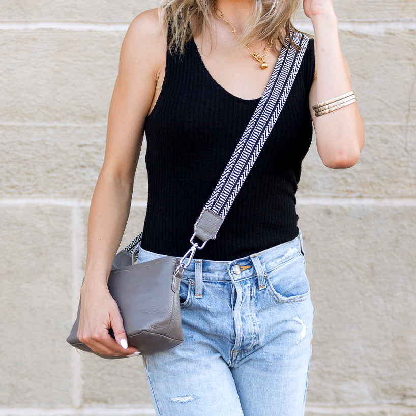 Aria Leather Compact Crossbody Bag in multiple colors