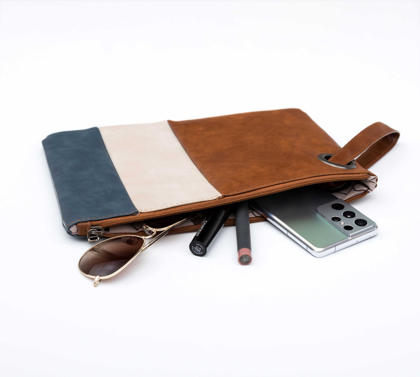 Oversize Color Block Clutch in multiple colors