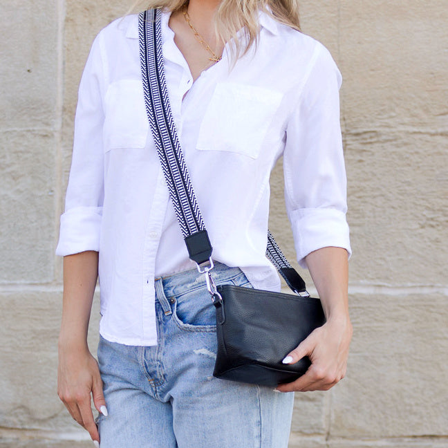 Aria Leather Compact Crossbody Bag in multiple colors