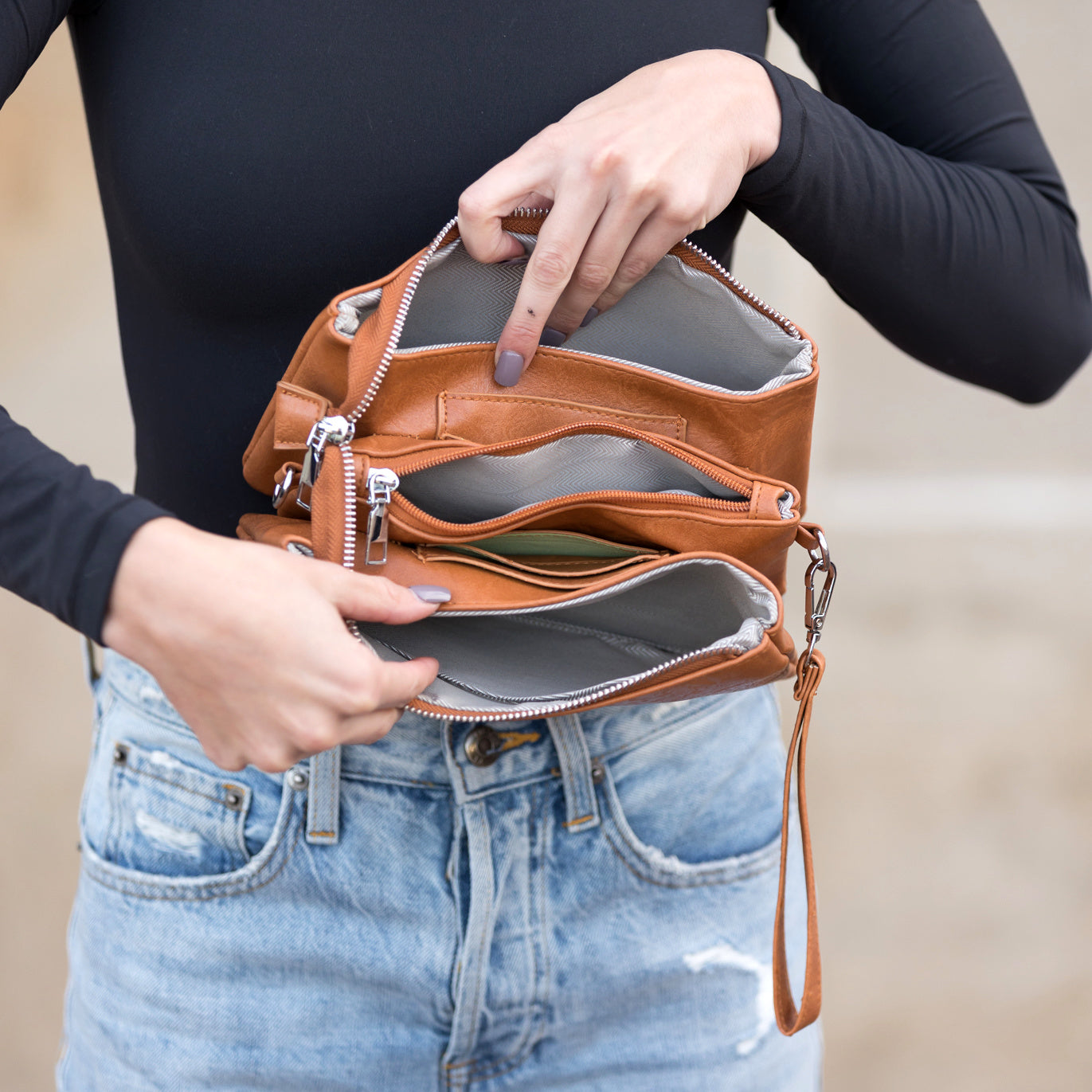 Liv Convertible Compact Crossbody Bag in multiple colors