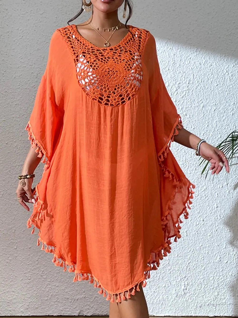 Tassel Cutout Cover-Up in multiple colors