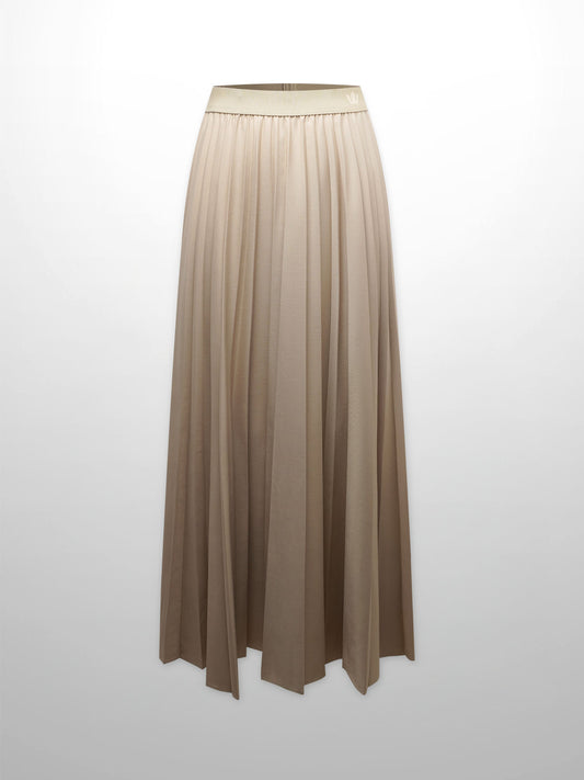 PLEATED SKIRT 35"- TAN-0