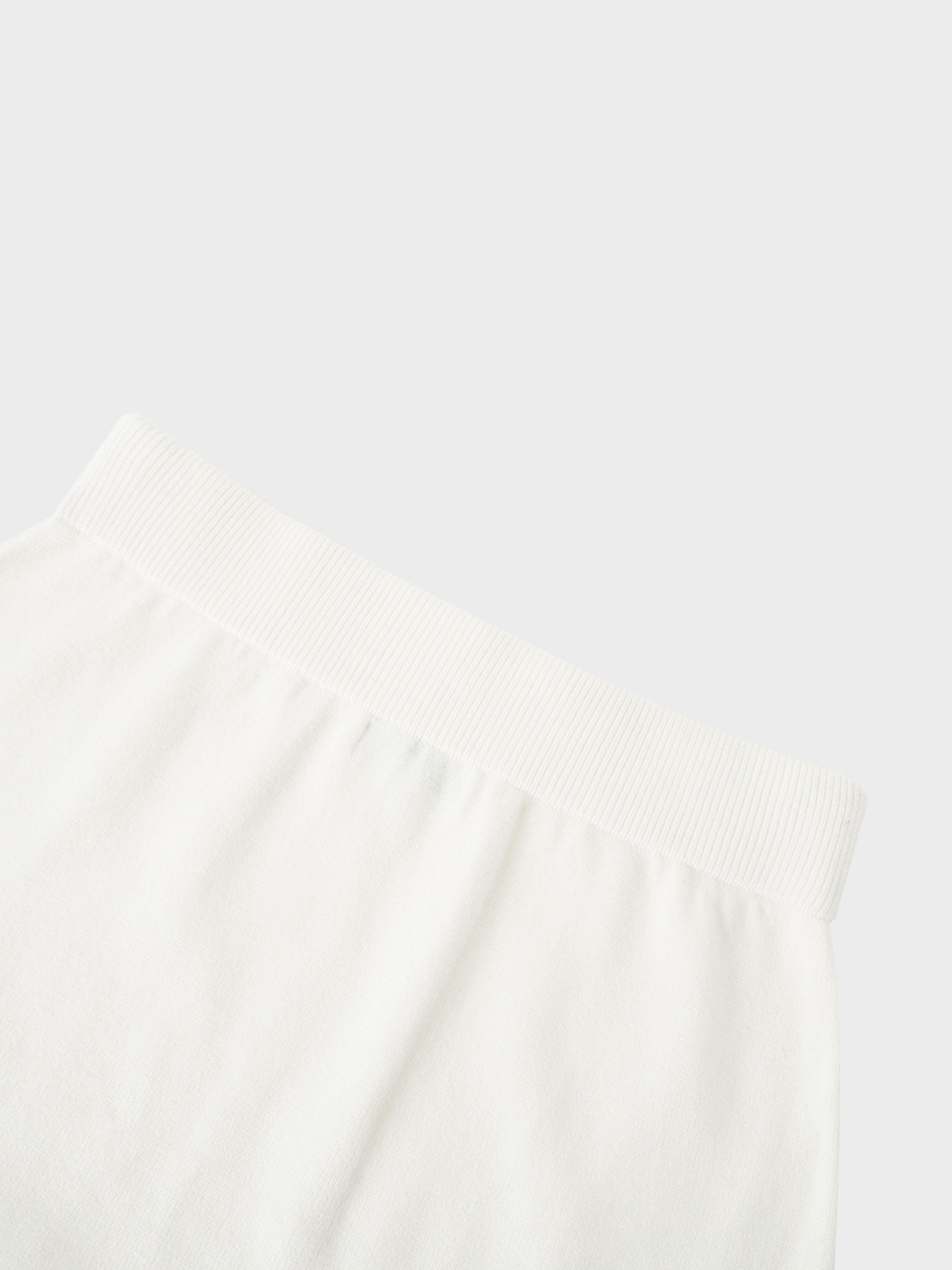 Side Zipper Straight Maxi Skirt-Cream-2