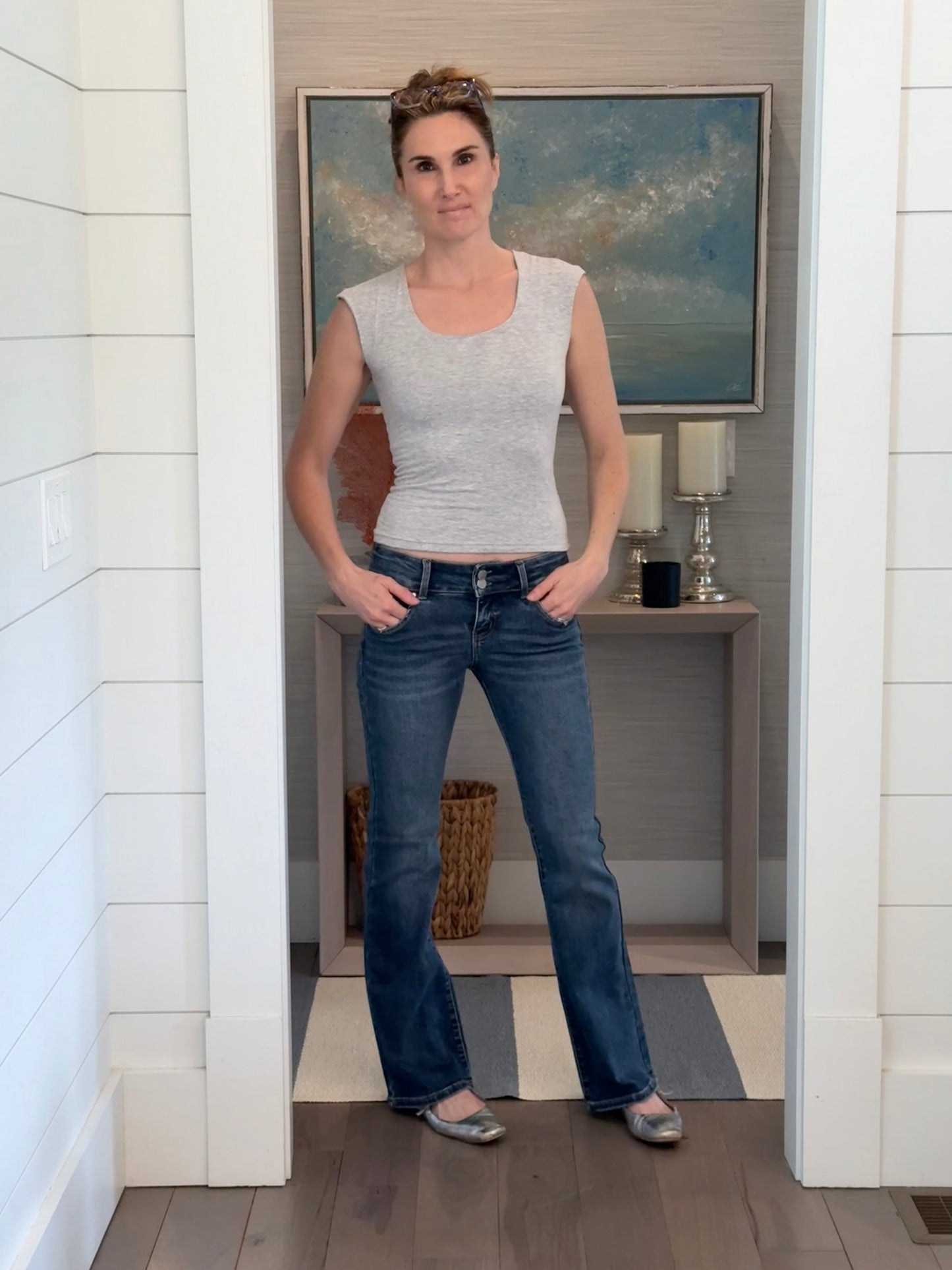 The Athena Jean - Low Rise Bootcut with Tummy Control by RISEN