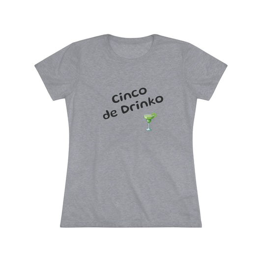 Cinco de Drinko NL Tee  - in grey and heather white