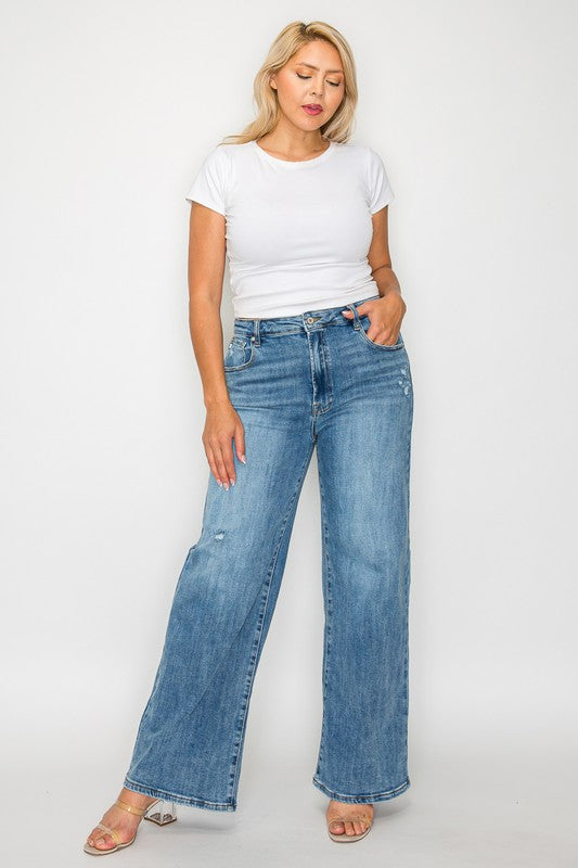 The Nadia Jean - High Rise Wide Leg Jeans by bytos