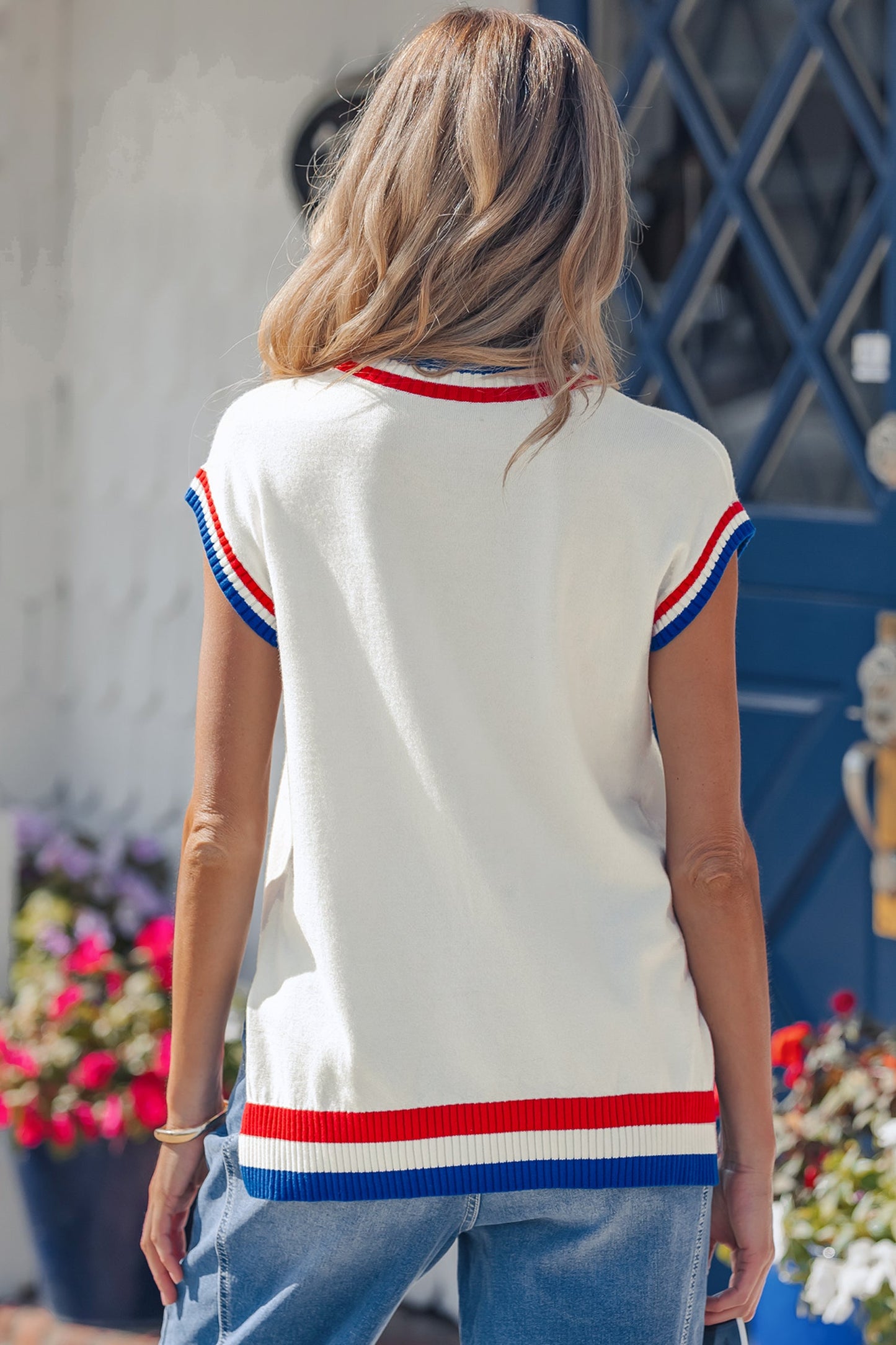 Peyton Trim USA Sweater