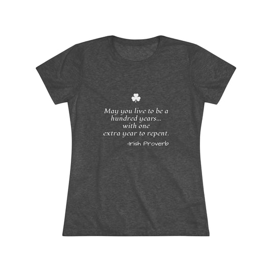 Irish Proverb NL Tee - white font