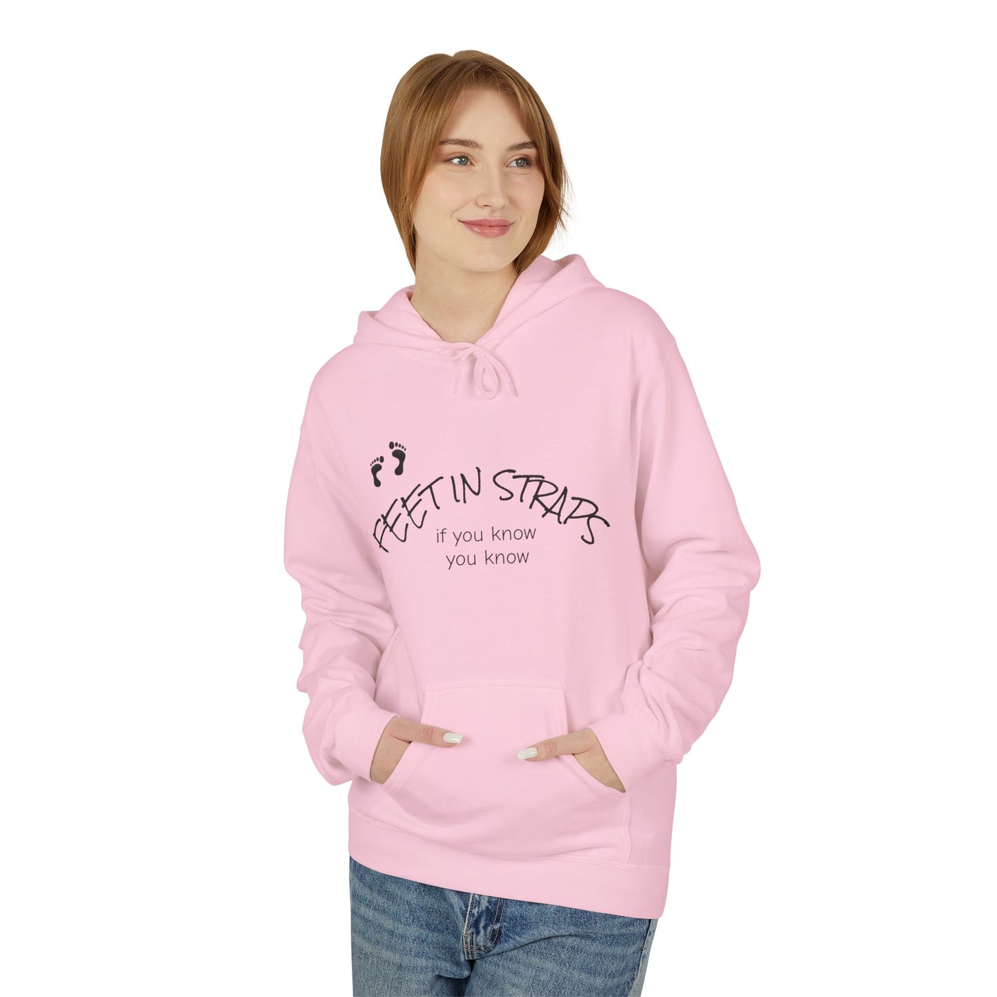 Feet in Straps Fleece GD Hoodie - white font in multiple colors