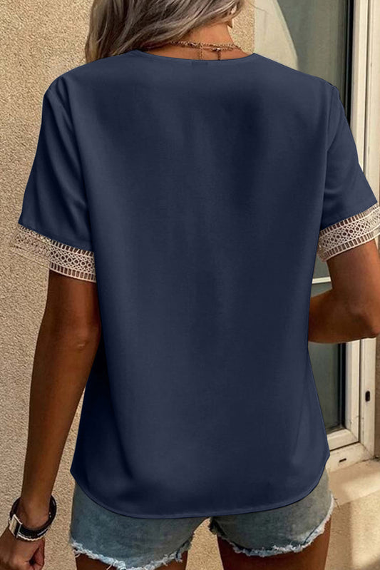 Lace Trim Blouse