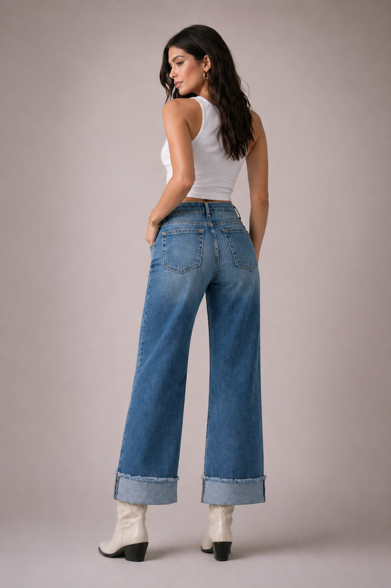 The Gem Jean - Mid Rise Gem Studded by GJG Denim