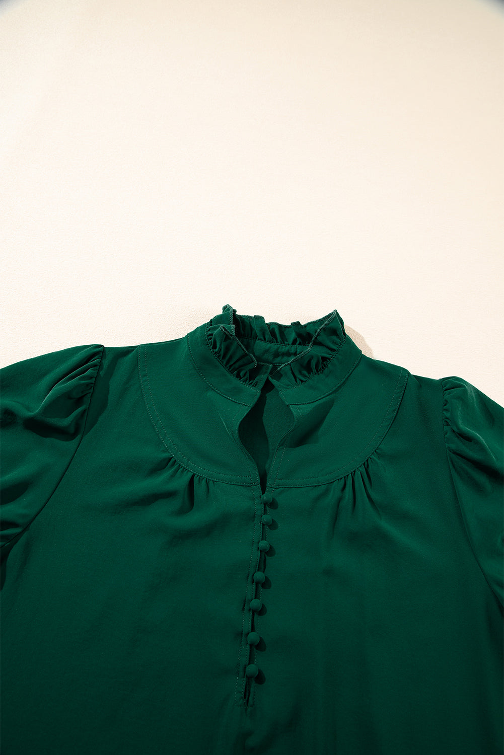 Elegant Button Collar Blouse*