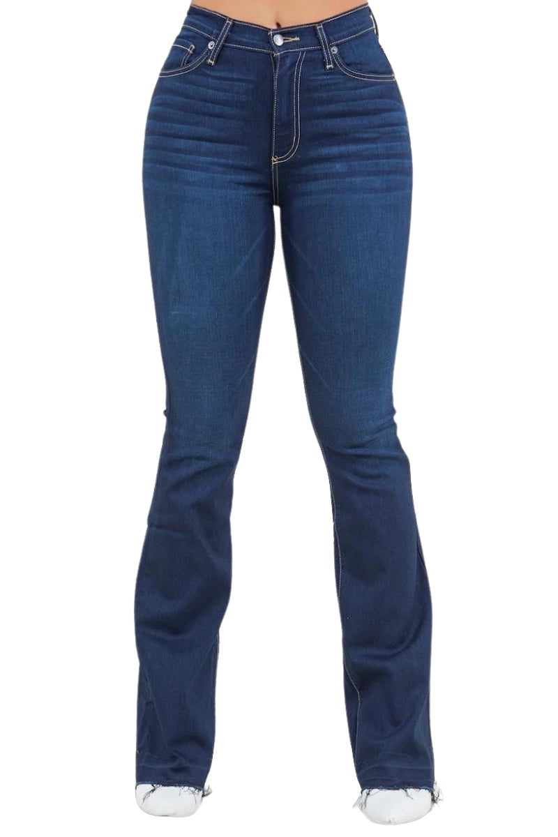 The Esther Jean - High Rise Boot Cut by Judy Blue in Dark Denim