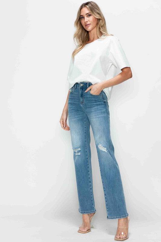 The Christy Jean - Distressed High Rise Straight by bytos