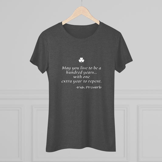 Irish Proverb NL Tee - white font