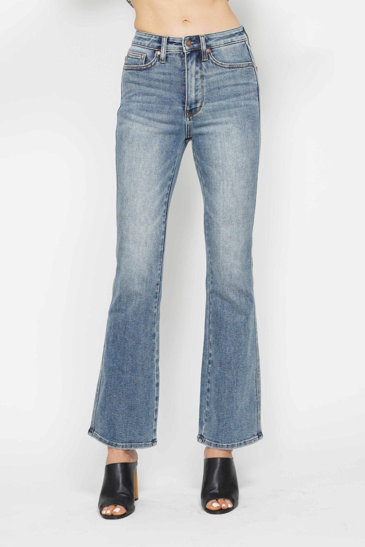 The Estelle Jean - High Rise Bootcut Jeans with Tummy Control by Judy Blue (long, regular, short lengths)