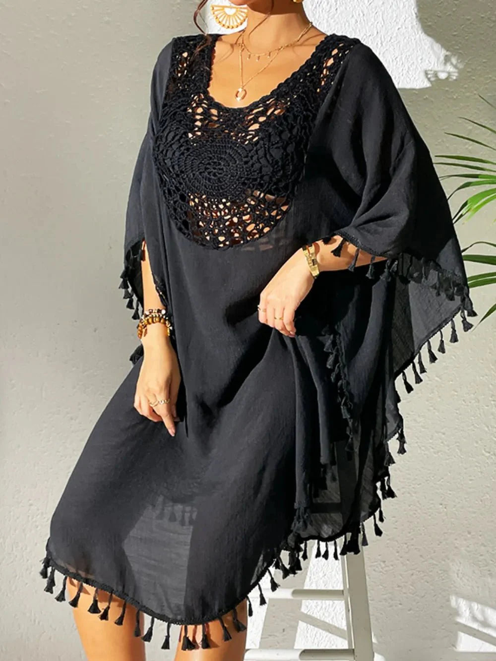 Tassel Cutout Cover-Up in multiple colors