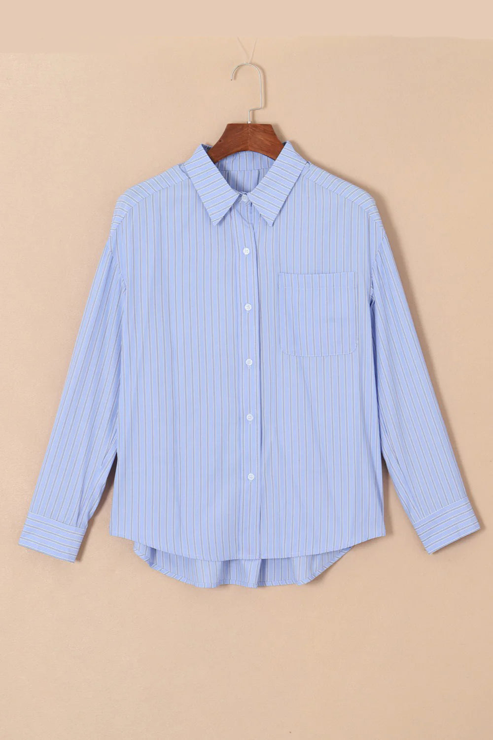 Striped Button Down Long Sleeve Shirt in multiple colors
