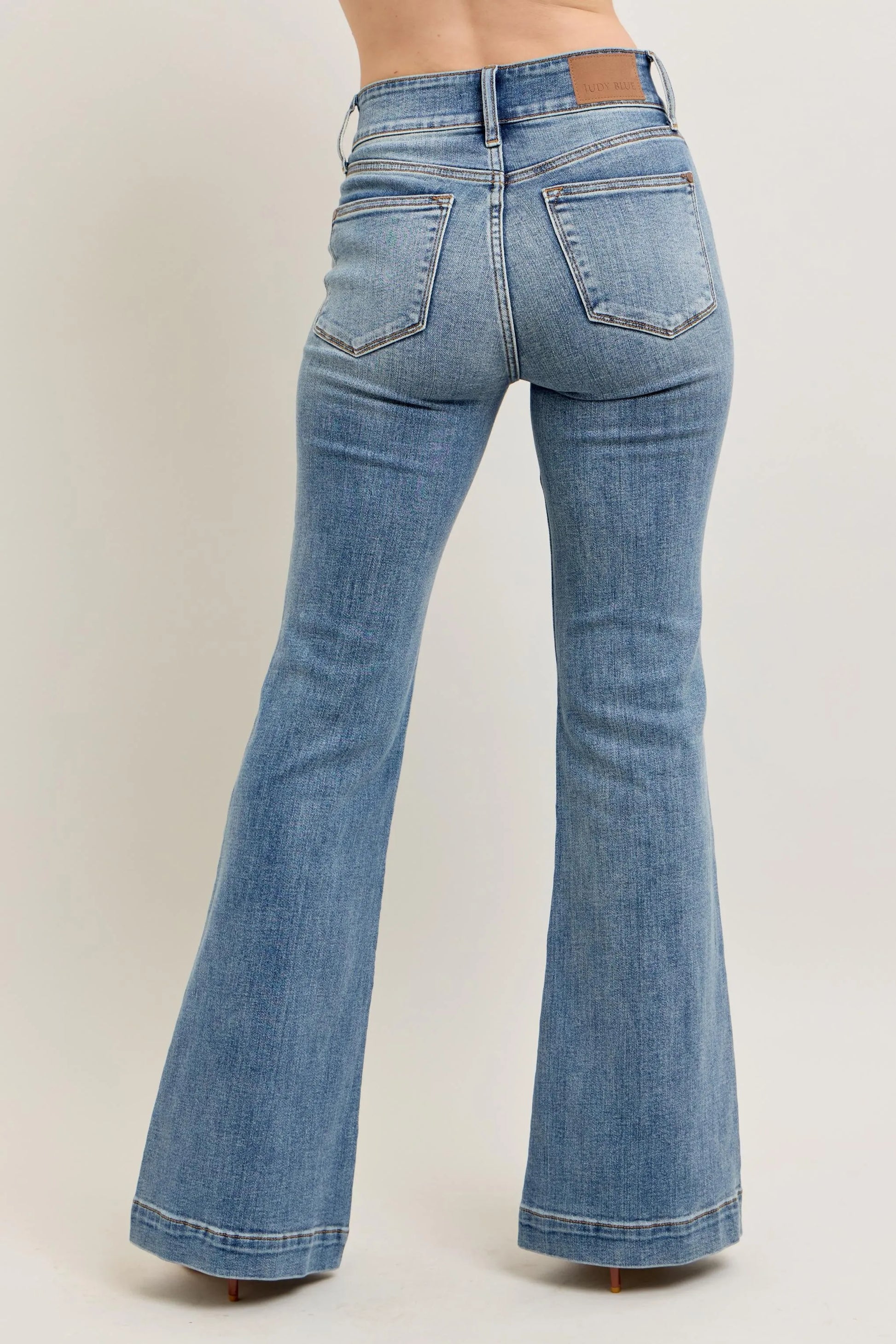 Judy Blue Full Size High-Waist Flare Denim Jeans with Front Seam Detail Plus Size-4