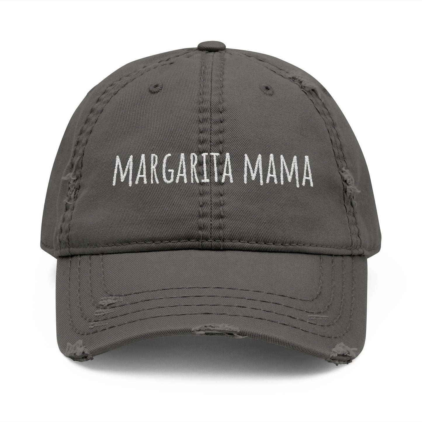 Margarita Mama Distressed Embroidered Cap - white font in multiple colors