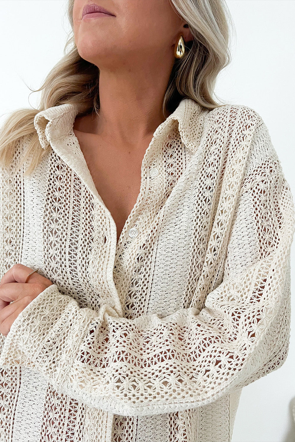 Crocheted Oversized Shirt