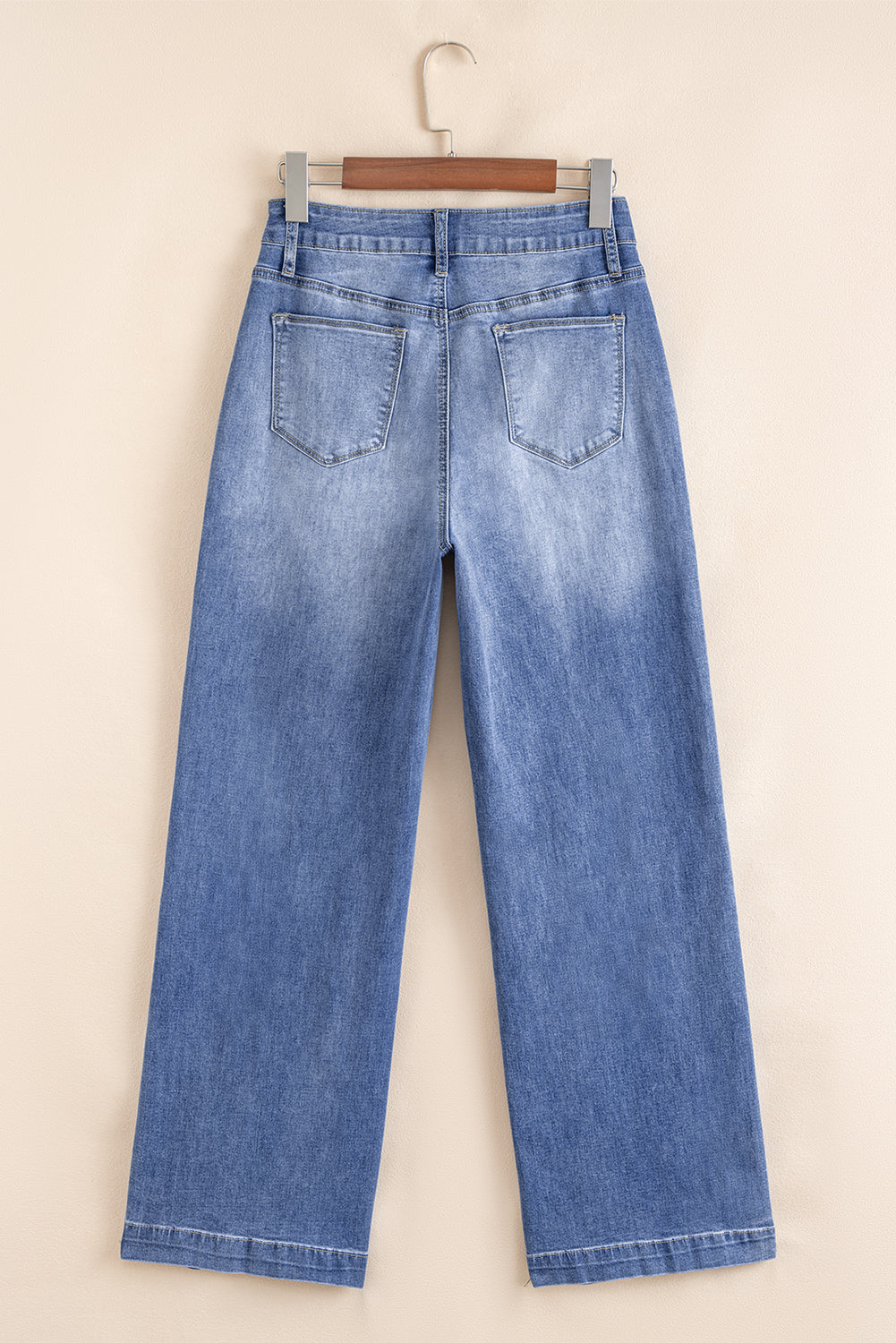 Center Seam Straight Loose Jeans