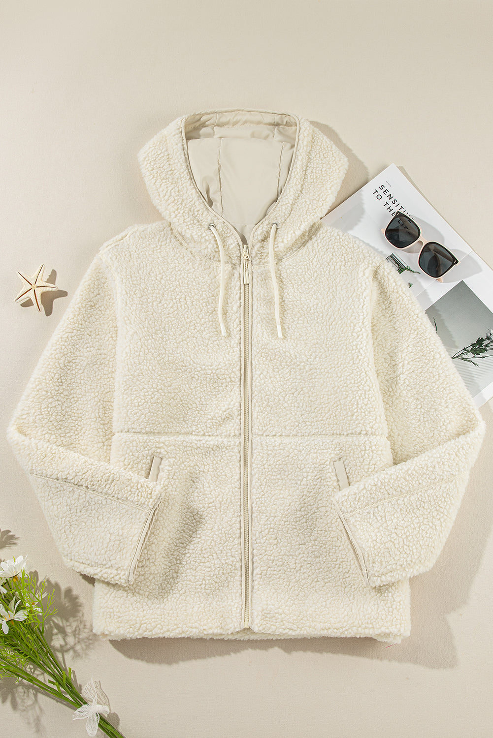 Fleece Hooded Jacket in multiple colors
